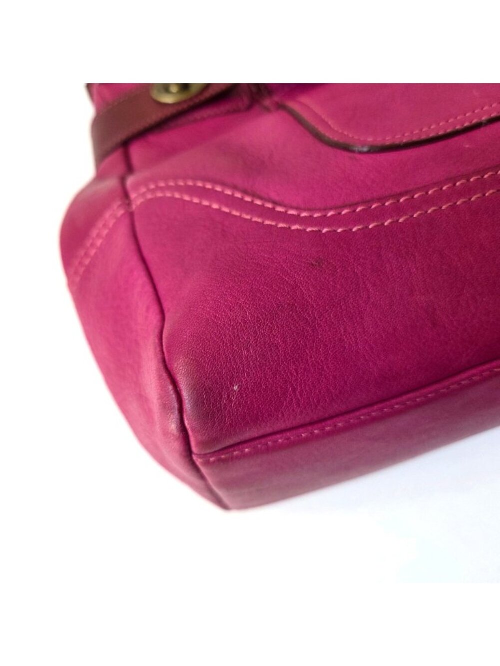 Coach Purse Soho Dowel Top Dual Tone Fuschia Satchel Bag Limited Edition 9749 - Picture 8 of 16